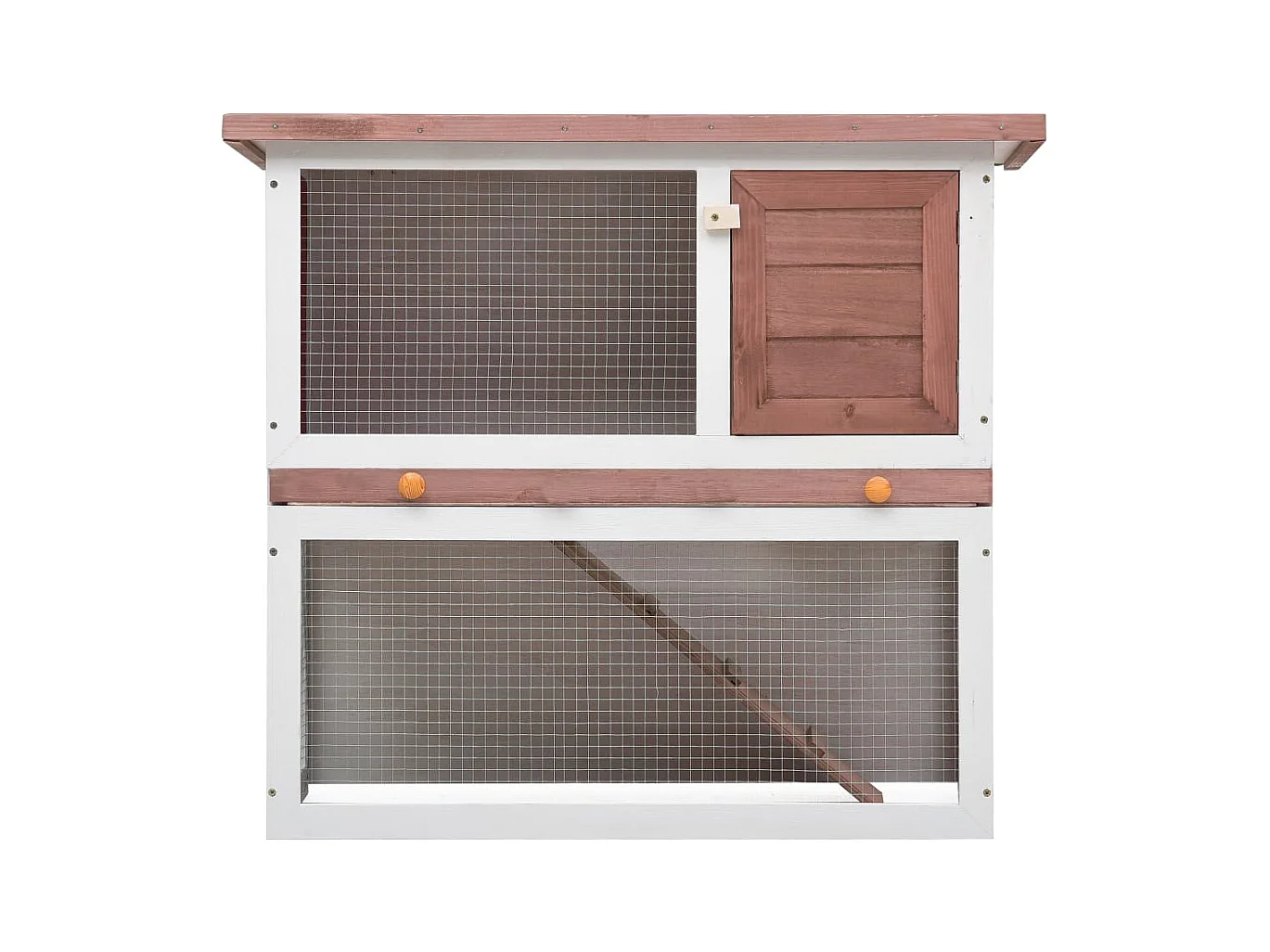 Clapier d'extérieur 1 porte Marron Bois