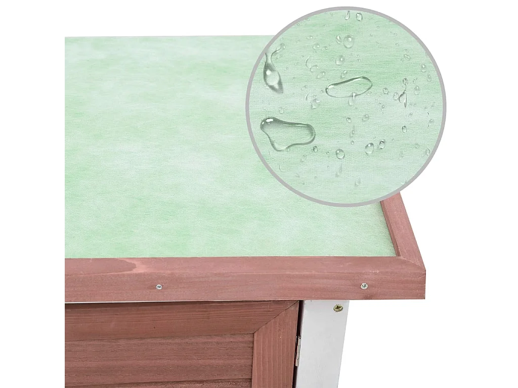 Clapier d'extérieur 1 porte Marron Bois