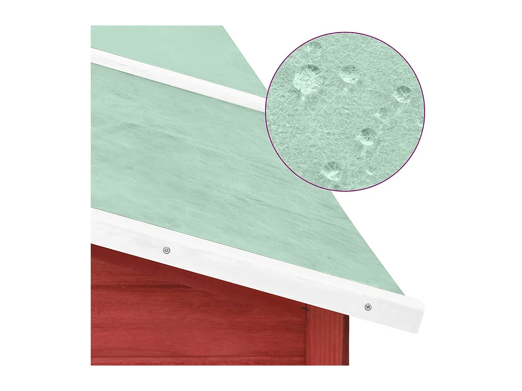 Clapier d'extérieur avec piste Rouge et blanc Bois de sapin