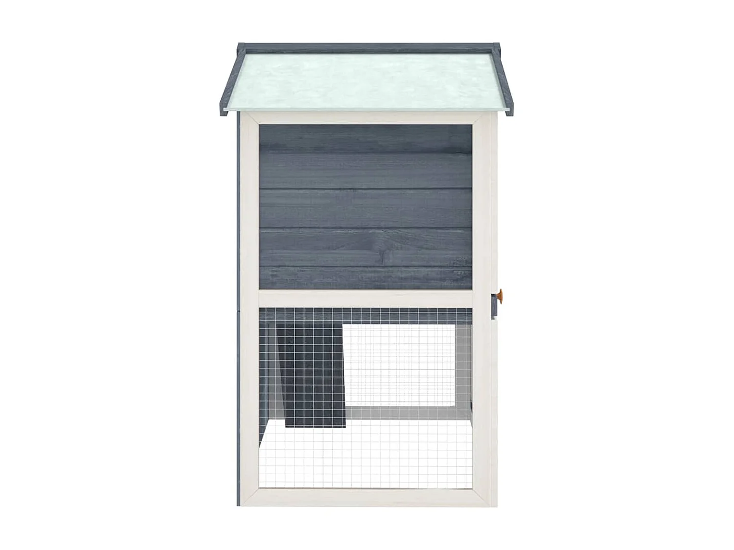 Clapier d'extérieur 3 portes Gris Bois