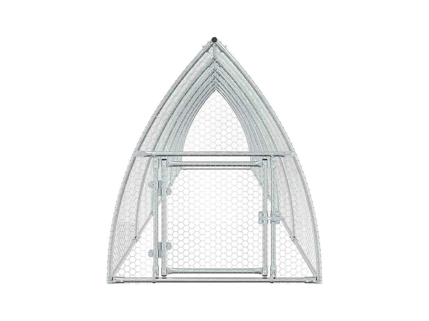 Cage pour poules argenté 600x105x120 cm acier galvanisé
