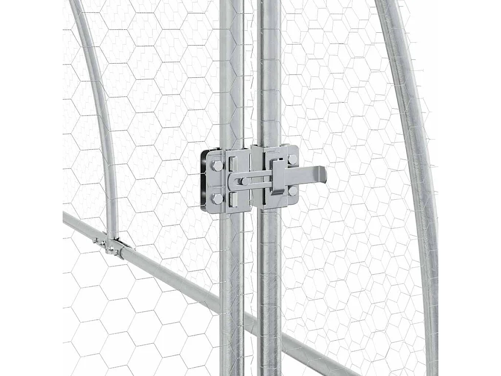 Cage pour poules argenté 600x105x120 cm acier galvanisé