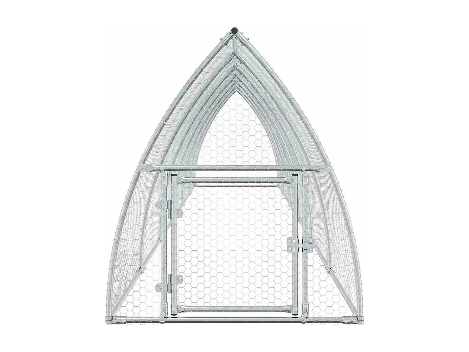 Cage pour poules argenté 600x105x120 cm acier galvanisé