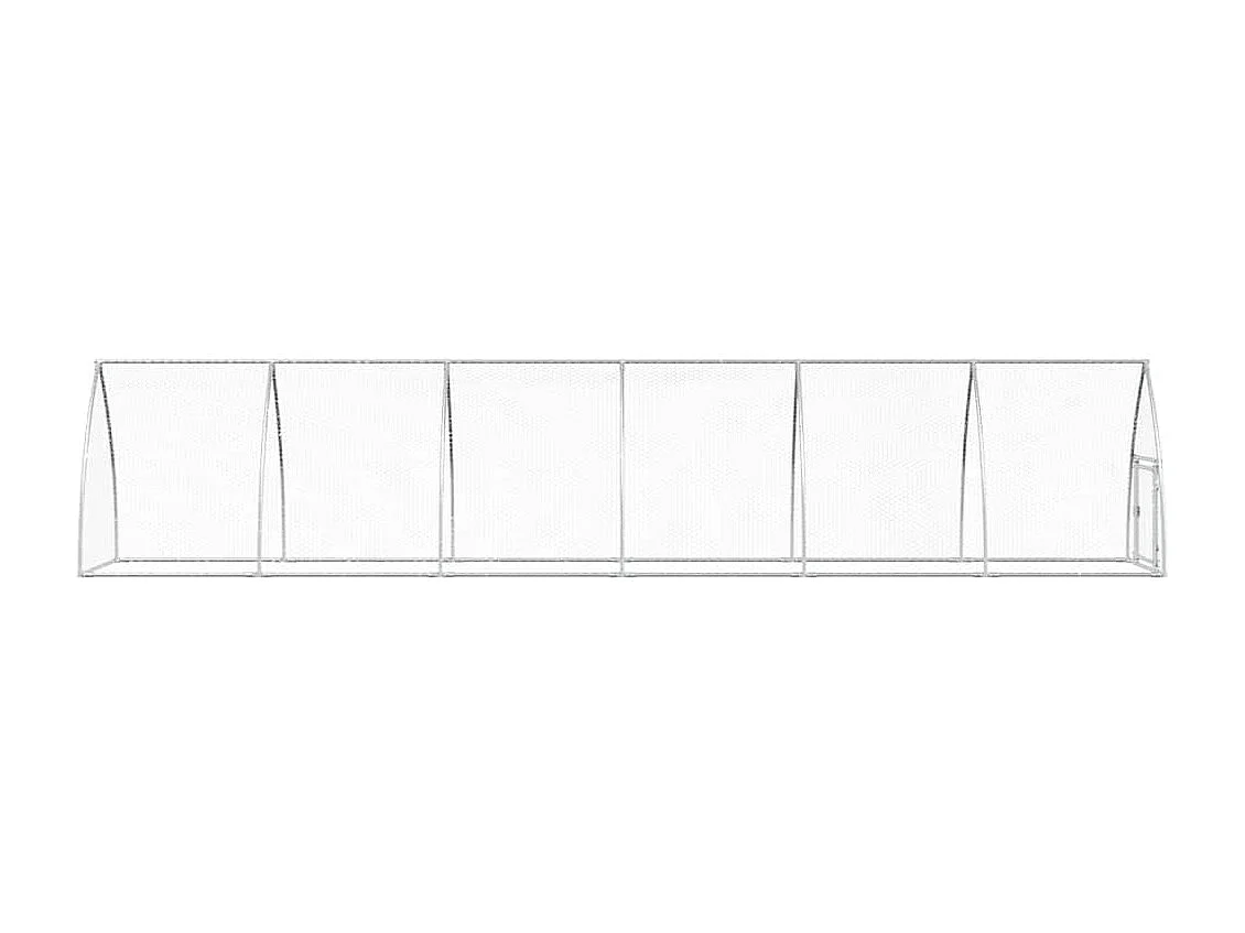 Cage pour poules argenté 600x105x120 cm acier galvanisé