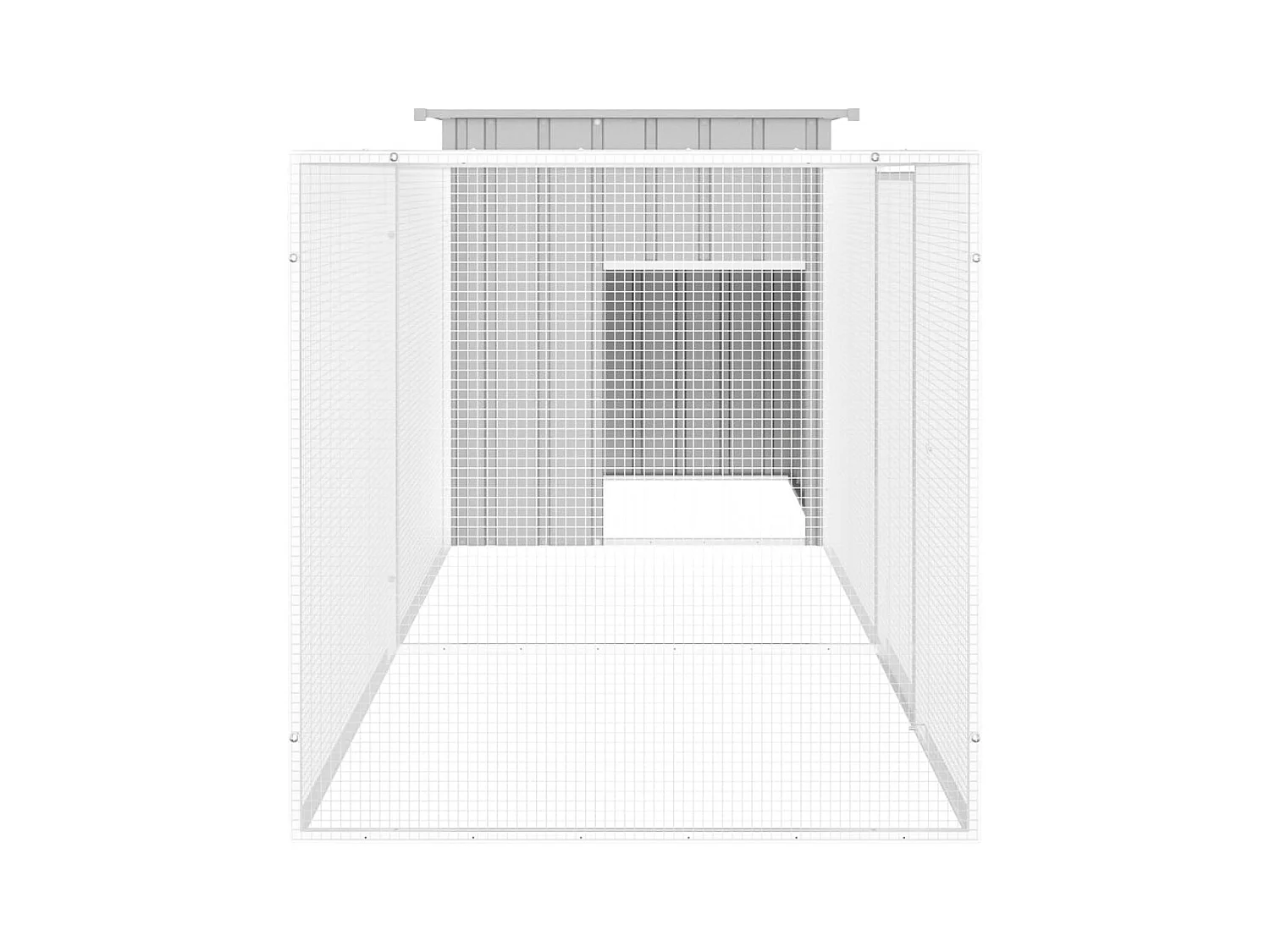 Gaiola para galinhas Cinza 300x91x100 cm Aço galvanizado