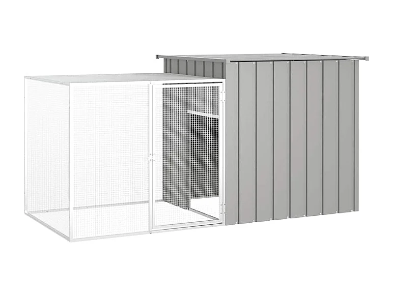 Jaula para gallinas Gris 200x91x100 cm Acero galvanizado