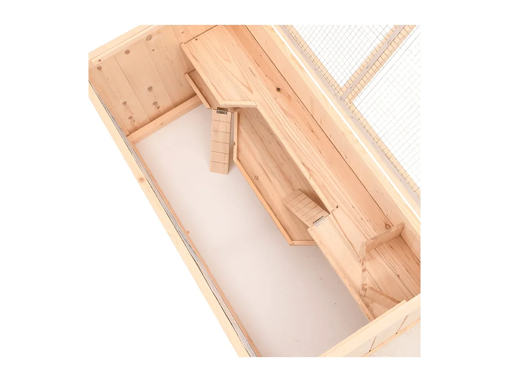 Cage à hamster 89,5x45x45 cm bois massif de sapin