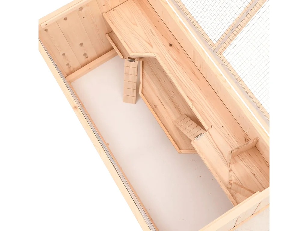 Cage à hamster 89,5x45x45 cm bois massif de sapin