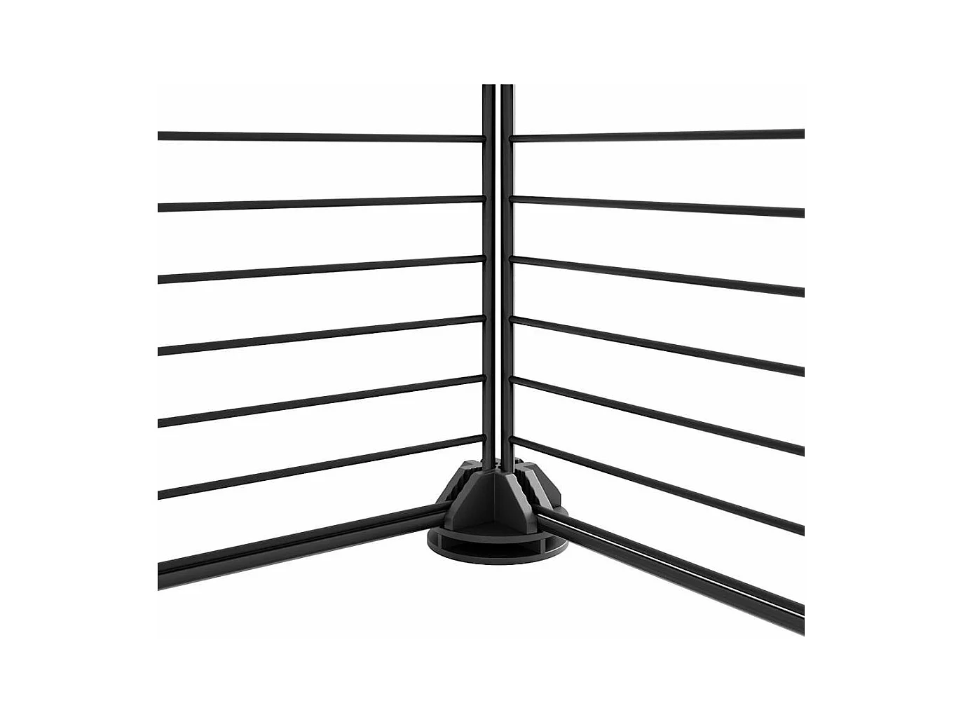 Cage animaux de compagnie à 28 panneaux et porte Noir 35x35 cm