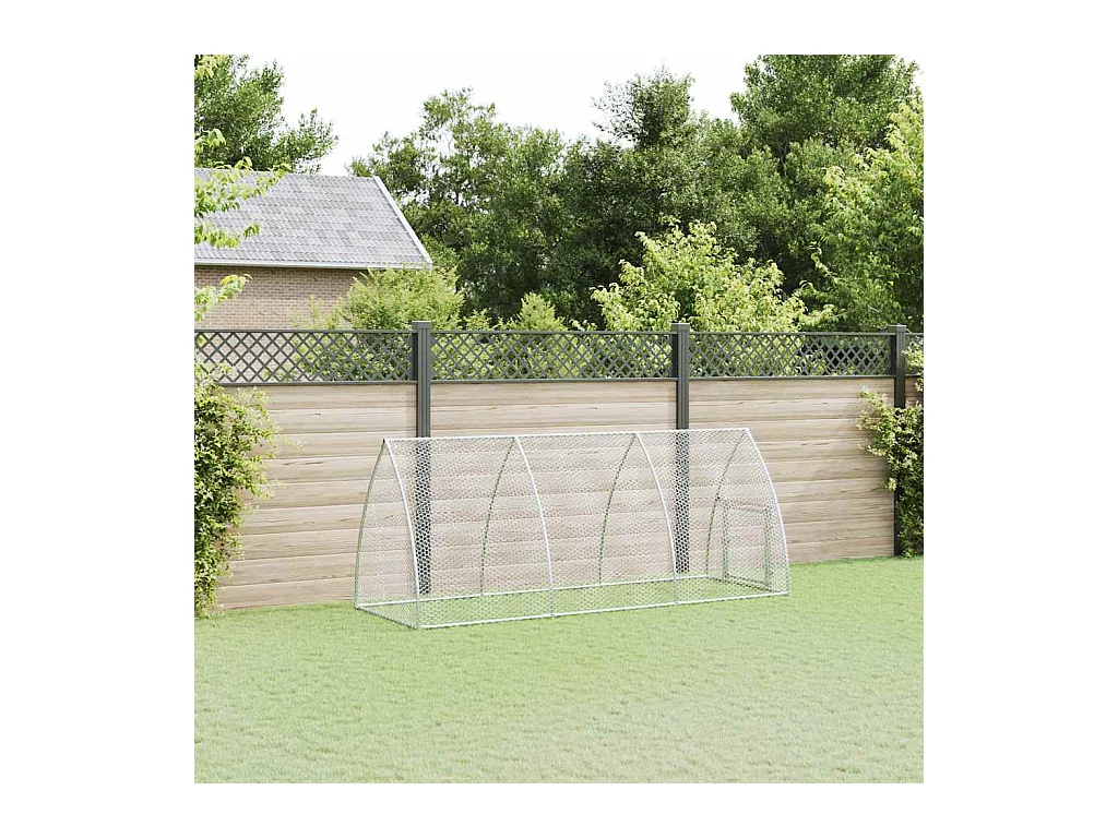 Cage pour poules argenté 300x105x120 cm acier galvanisé