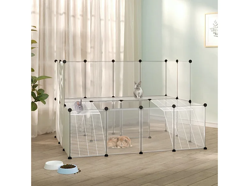 Cage pour petits animaux Transparent 143x107x93 cm PP et Acier