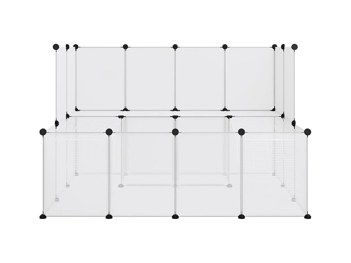 Gabbia per piccoli animali Trasparente 143x107x93 cm PP e Acciaio