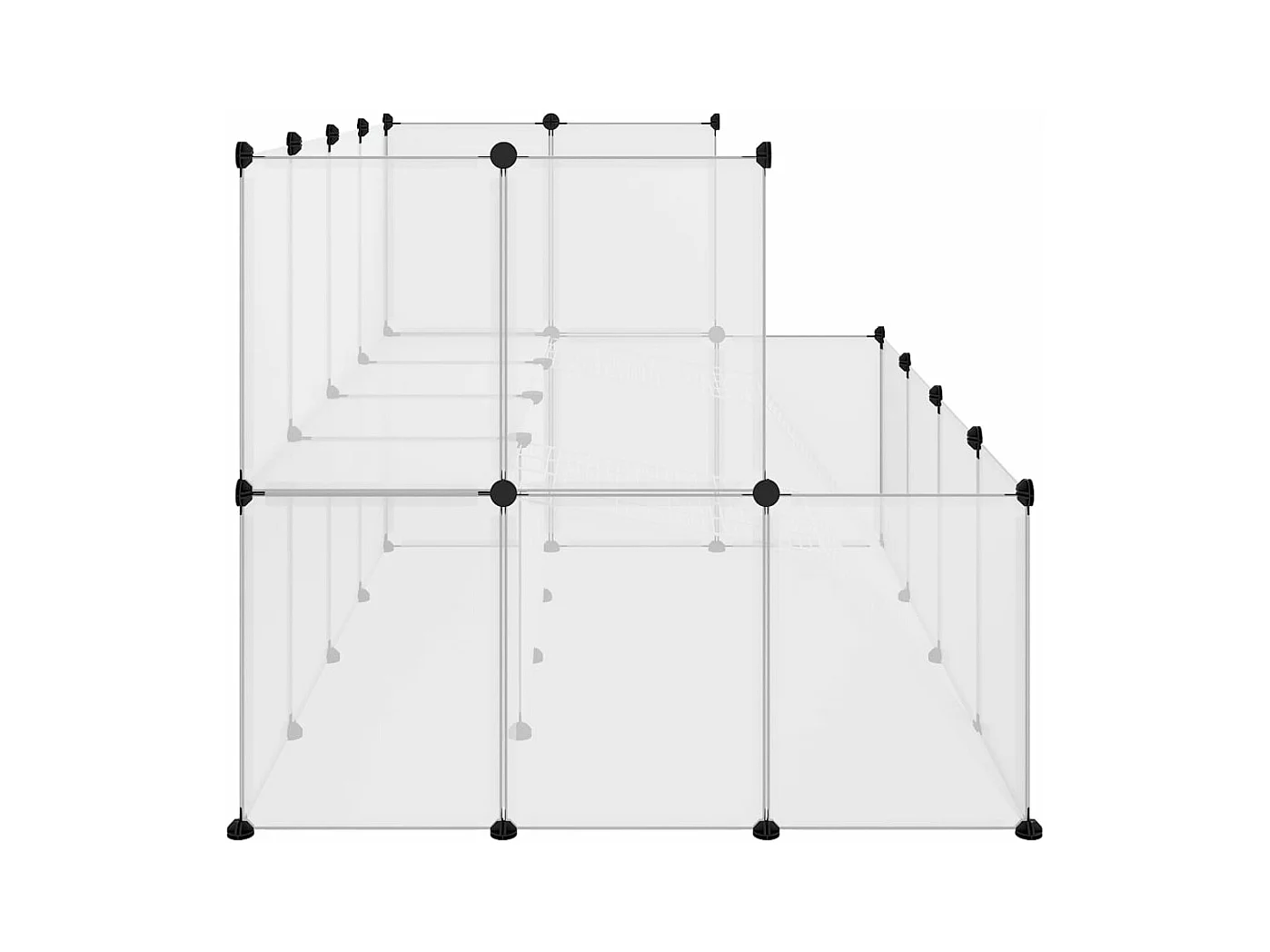 Gabbia per piccoli animali Trasparente 143x107x93 cm PP e Acciaio