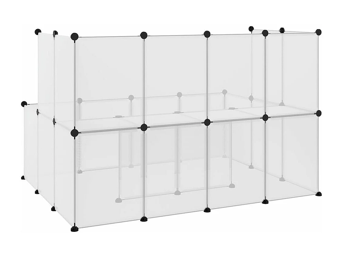 Cage pour petits animaux Transparent 143x107x93 cm PP et Acier