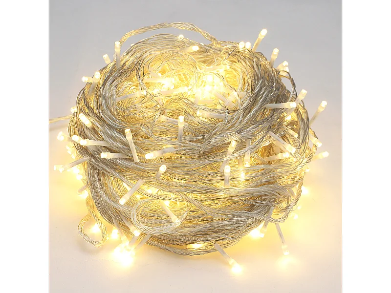 800 LED, luz cálida LED, resistente al agua, luces navideñas, estándar europeo, 80 metros