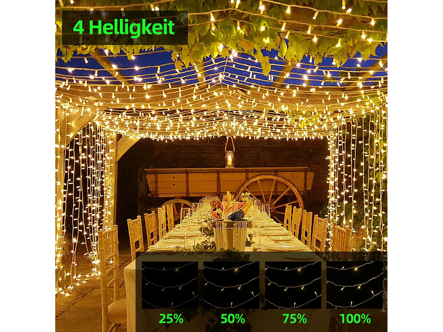 800 LED, luz quente LED, à prova d'água, luzes de Natal, padrão europeu, 80 metros