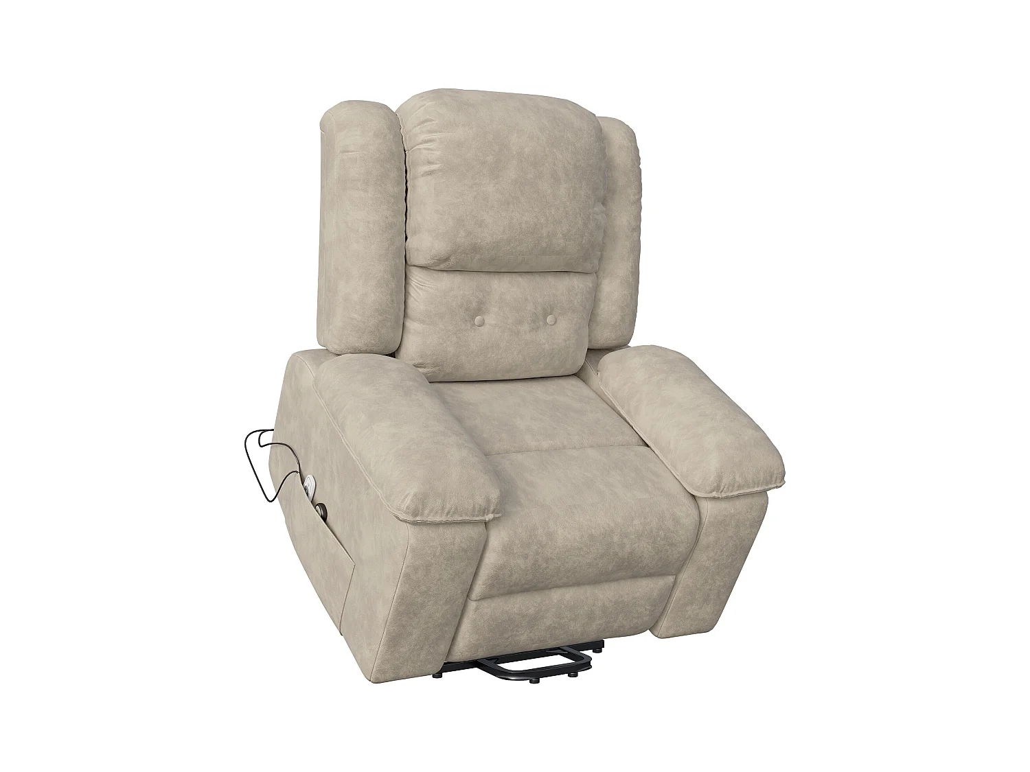 Poltrona reclinável elétrica 160° com controle remoto, massagem de 8 pontos + massagem lombar de 2 pontos, couro PU, marrom