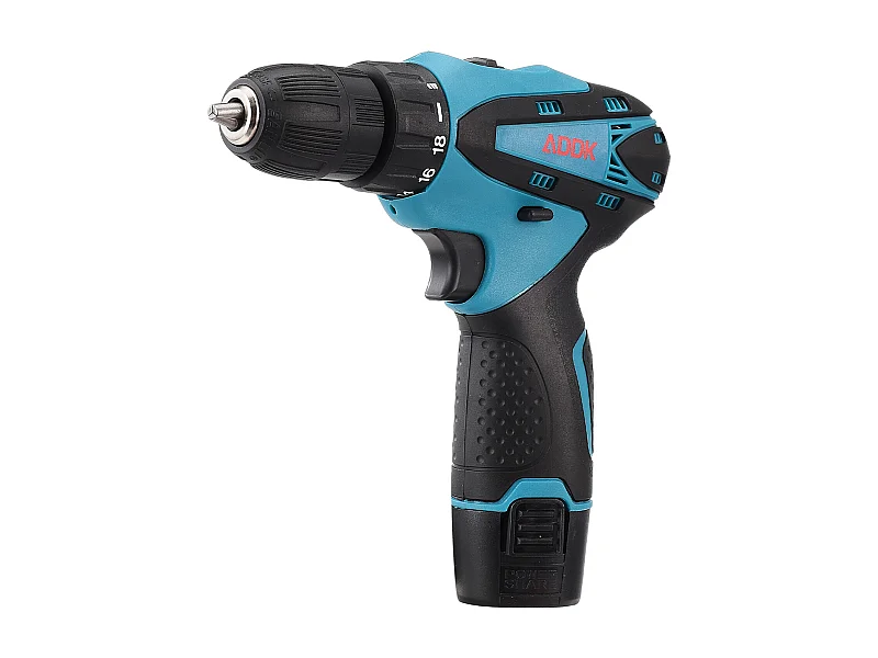 Mini furadeira 12V com motor escovado, bateria de 1500mAh, carregador UE, conjunto de 30 peças - Azul