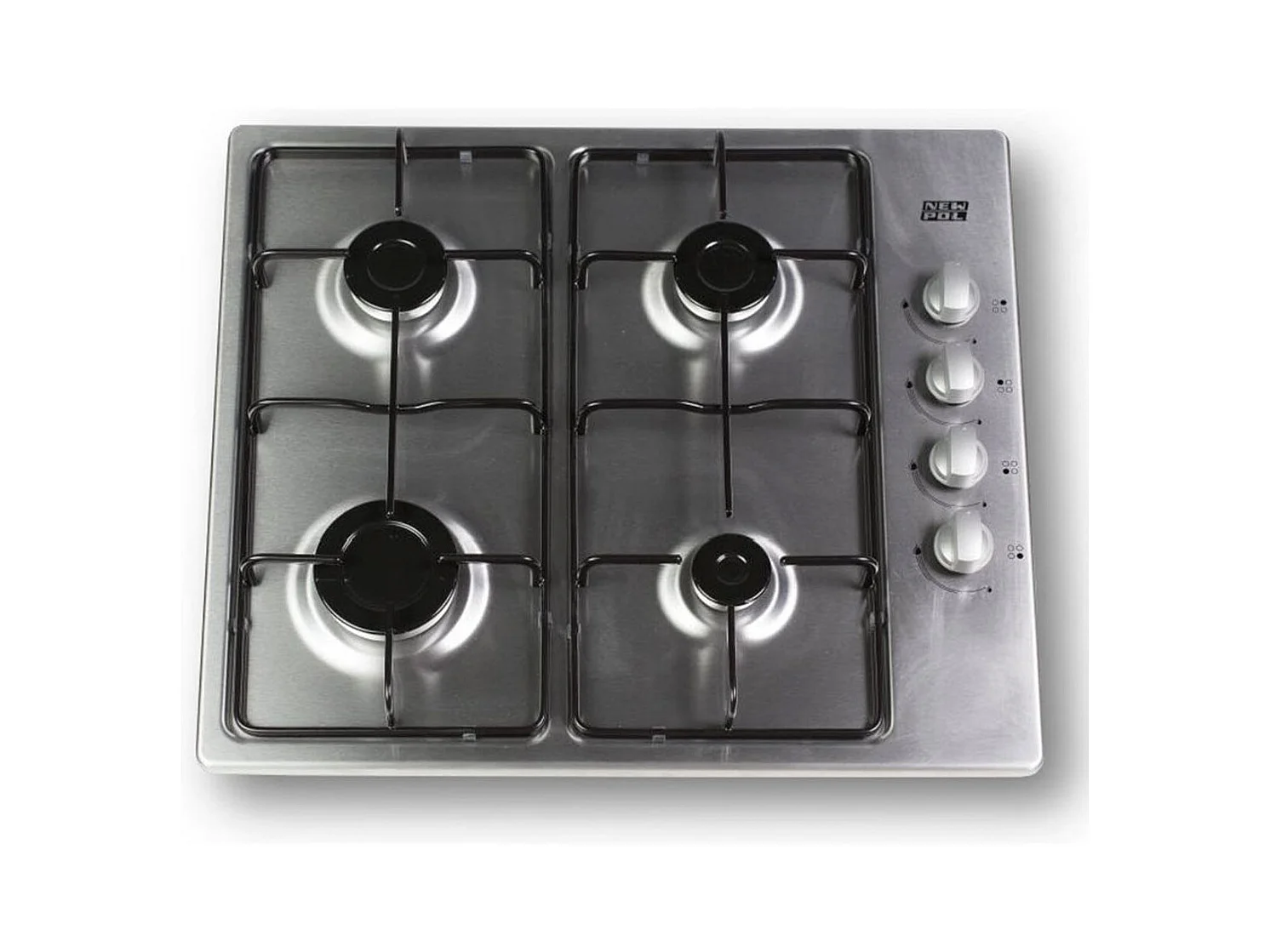 Encimera de gas New Pol NW4GXBUT 4 zonas 8100W butano/natural inox