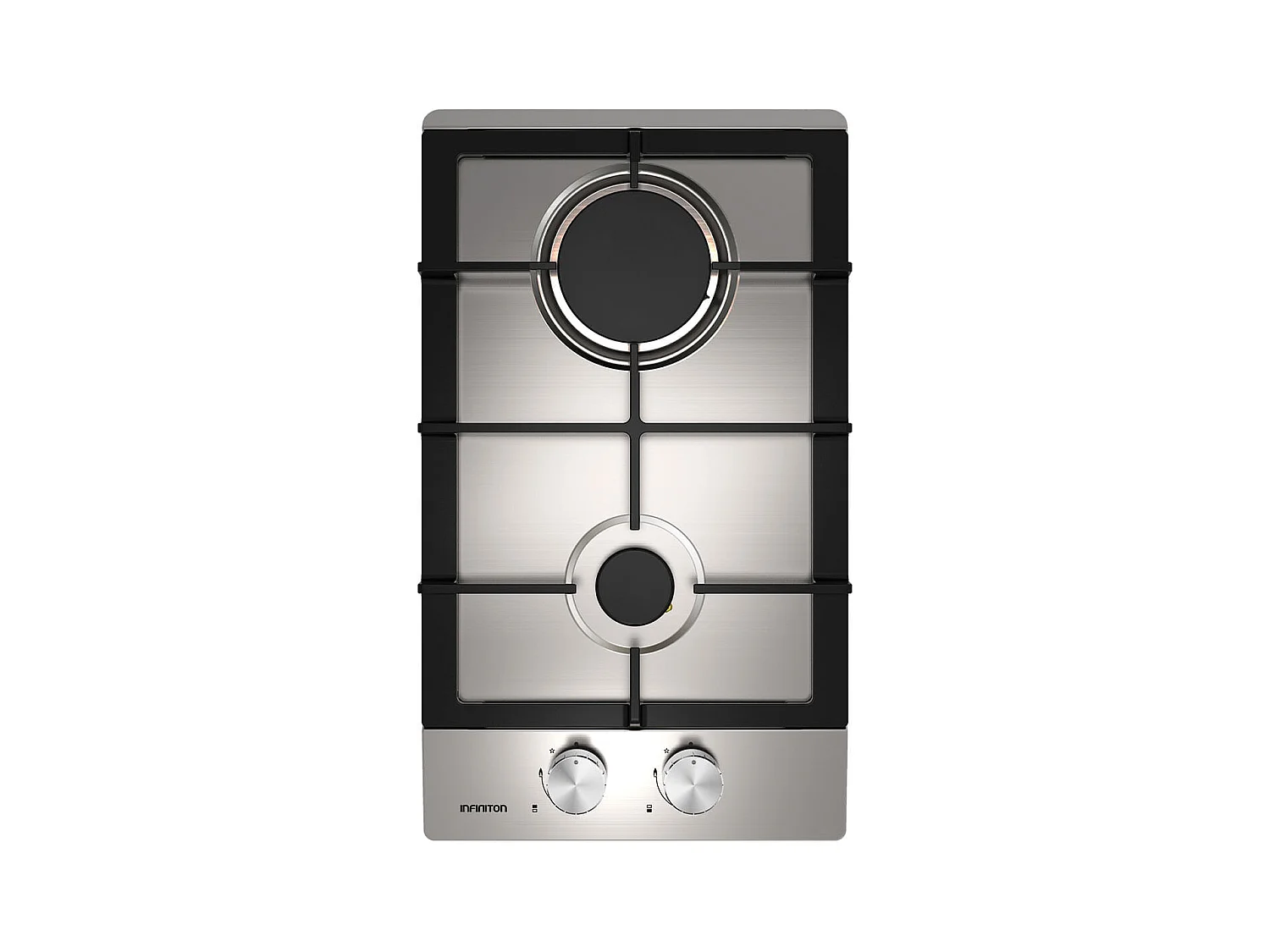 Encimera de gas Infiniton GAS-IX02 4300W 2 fuegos inox 30 cm