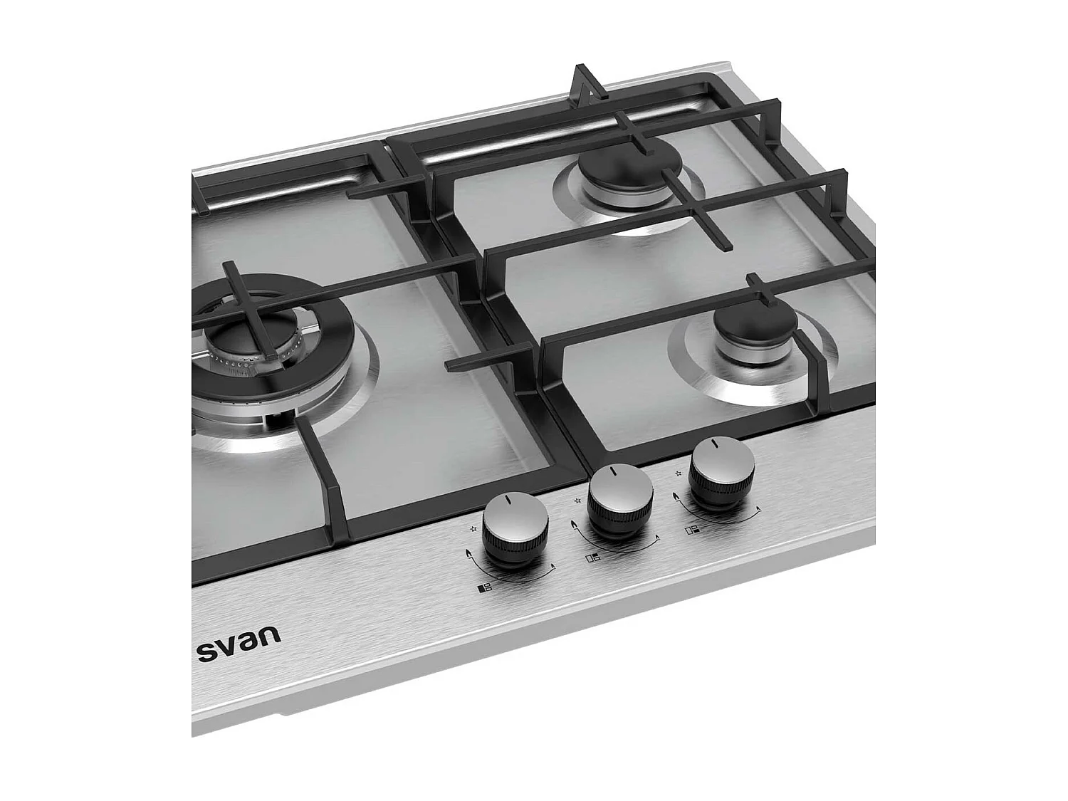 Encimera de gas Svan SGW3600X 3 fuegos 6750W inox 59 cm