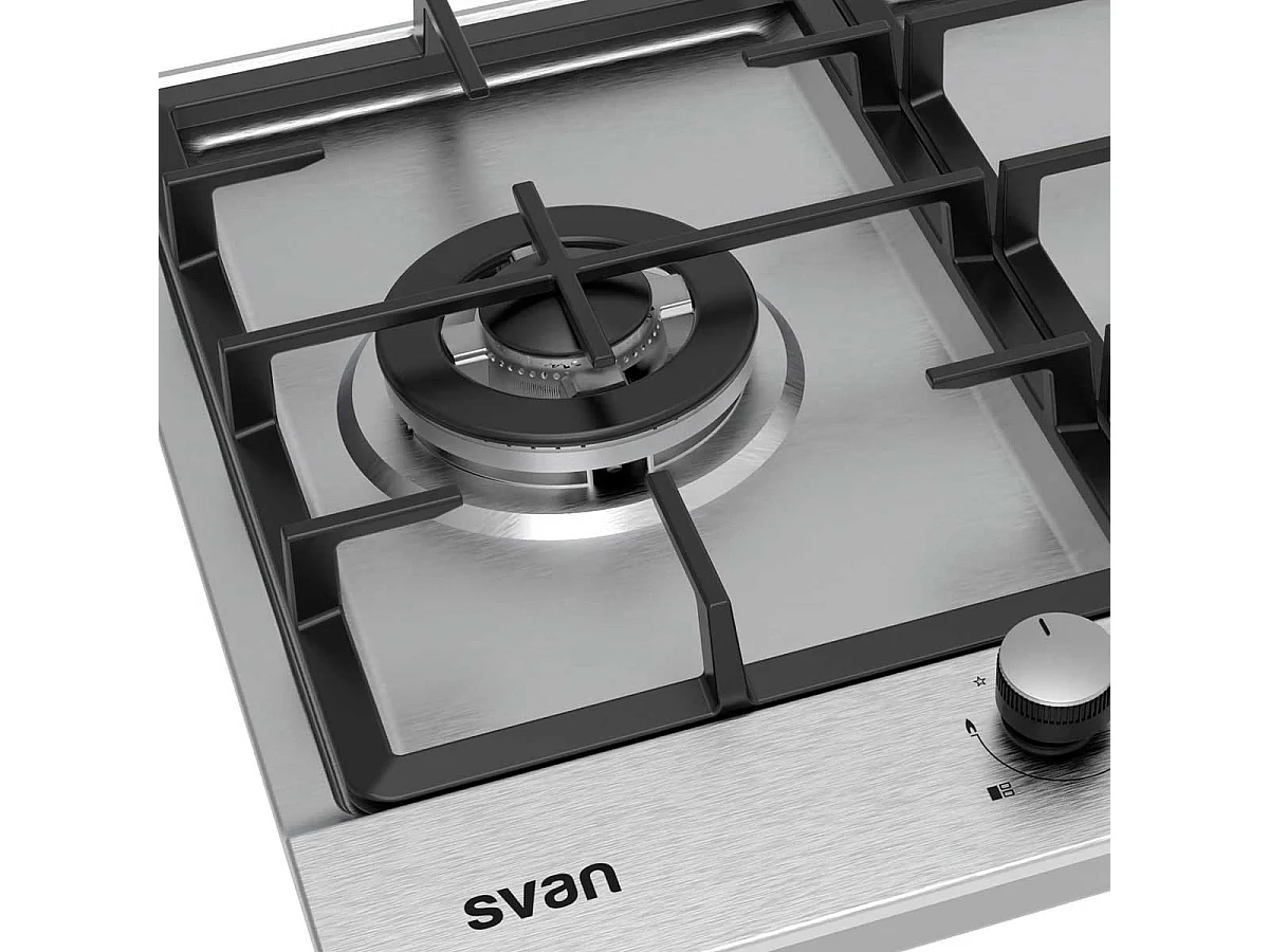 Encimera de gas Svan SGW3600X 3 fuegos 6750W inox 59 cm