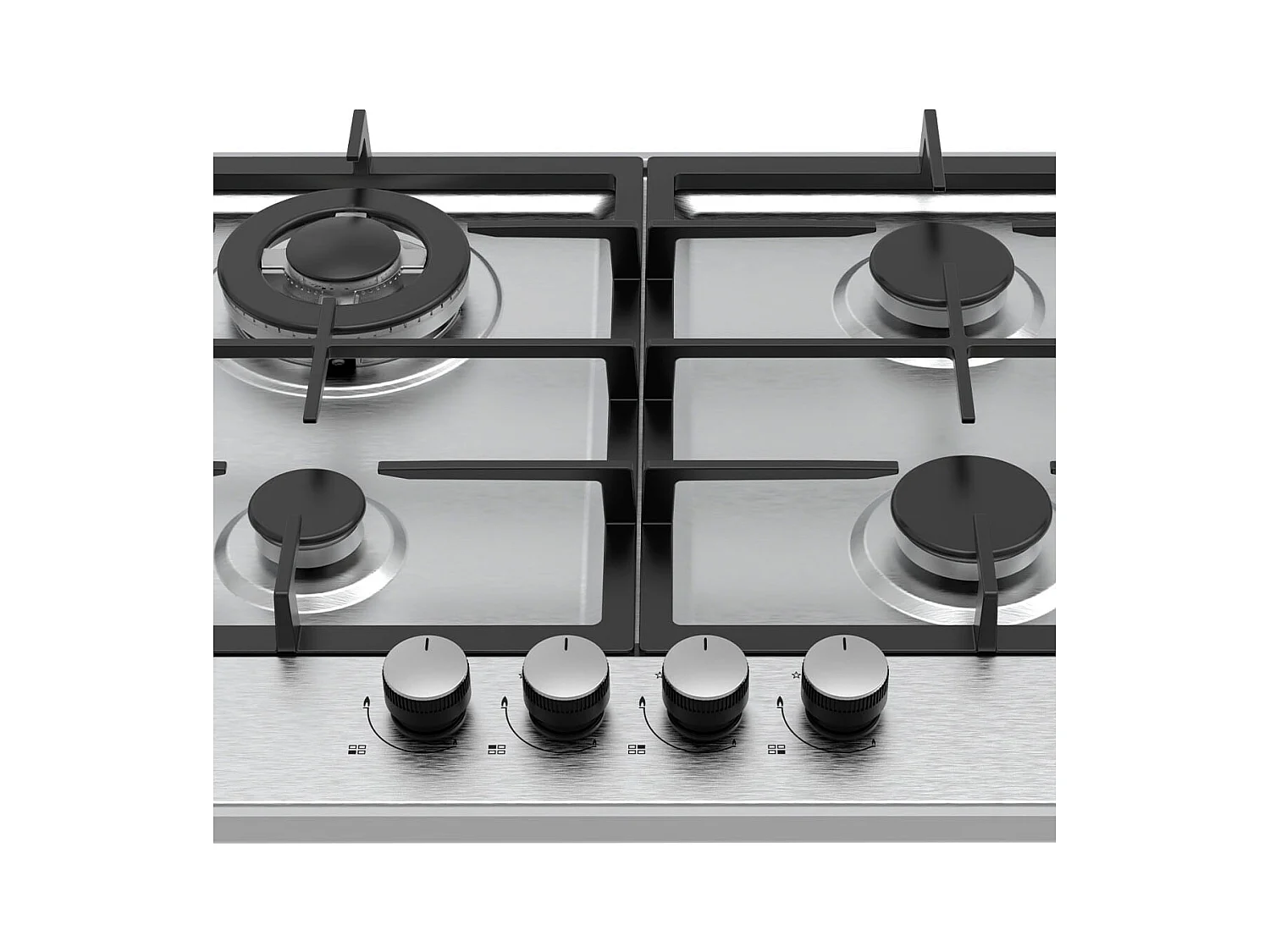 Encimera de gas Svan SGW4600X 8500W 4 fuegos ignición automática inox 59,5 cm