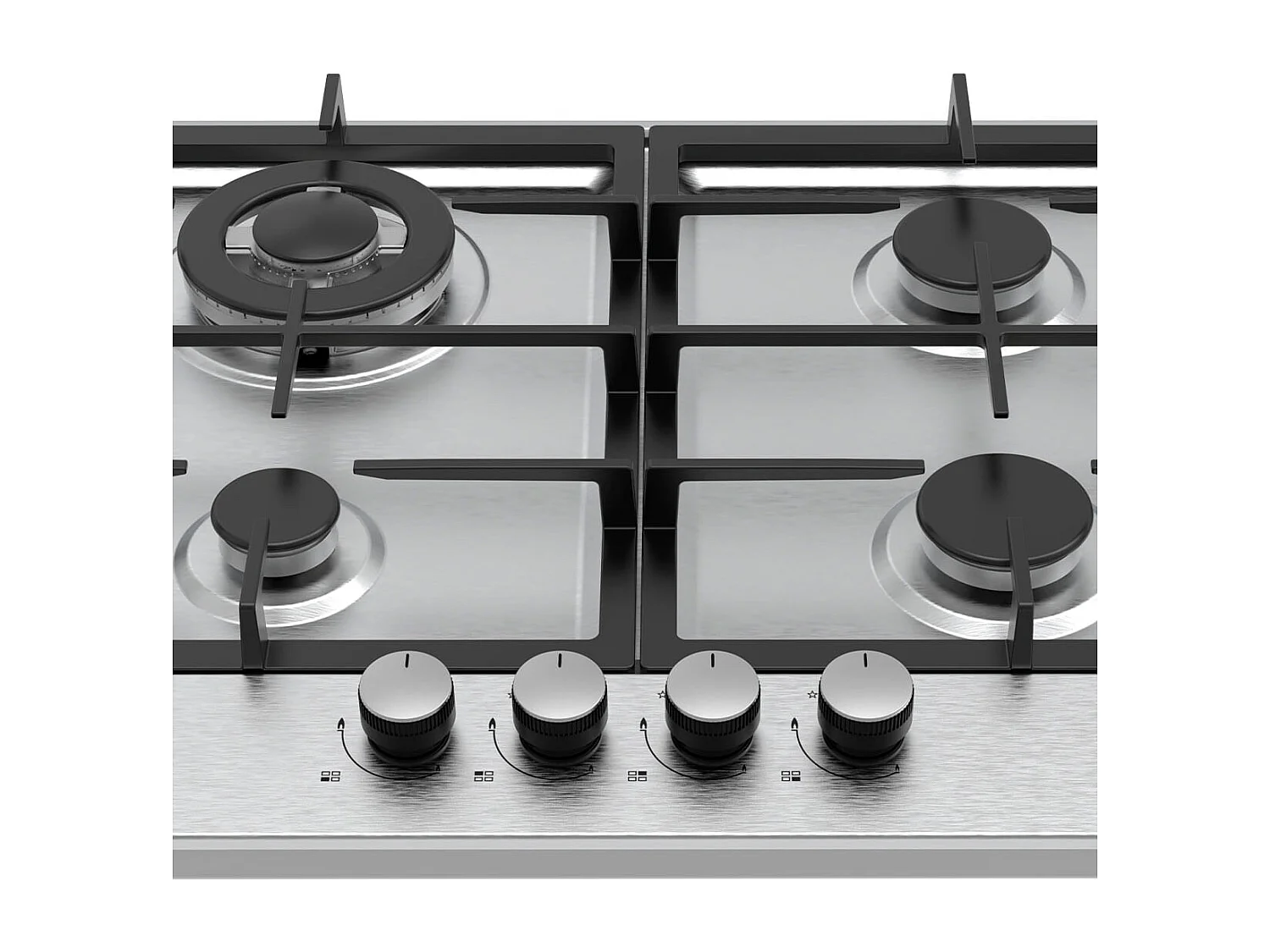 Encimera de gas Svan SGW4600X 8500W 4 fuegos ignición automática inox 59,5 cm