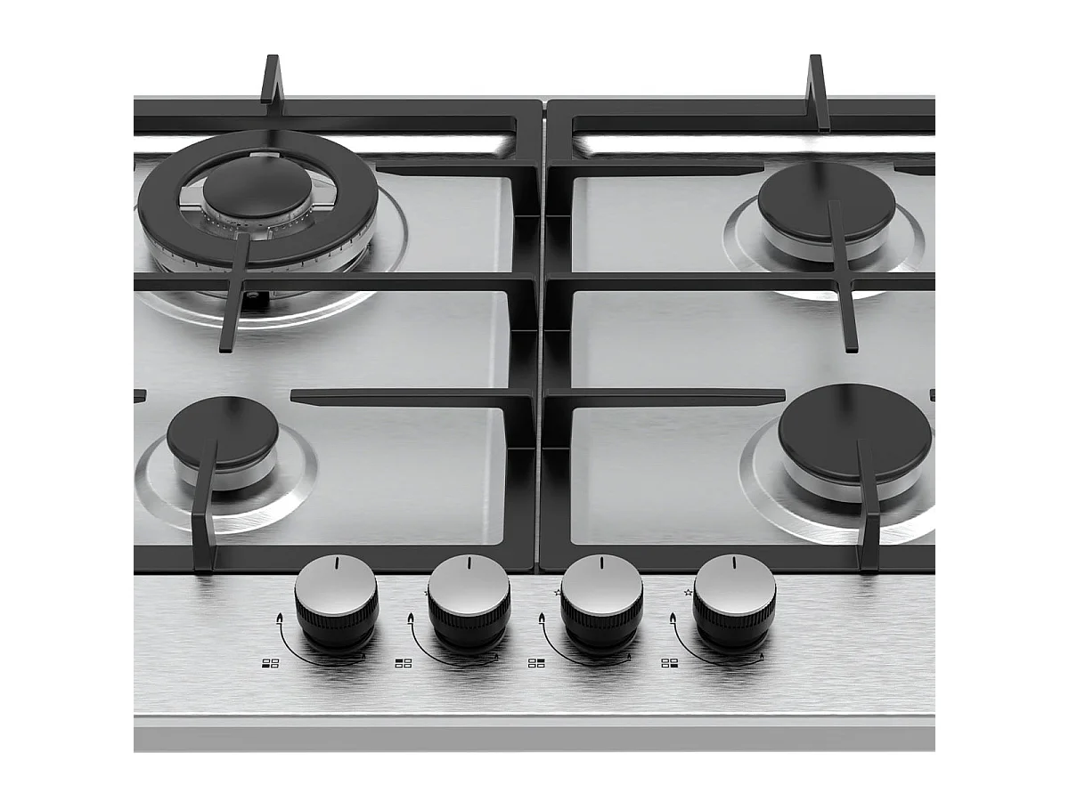 Encimera de gas Svan SGW4600X 8500W 4 fuegos ignición automática inox 59,5 cm