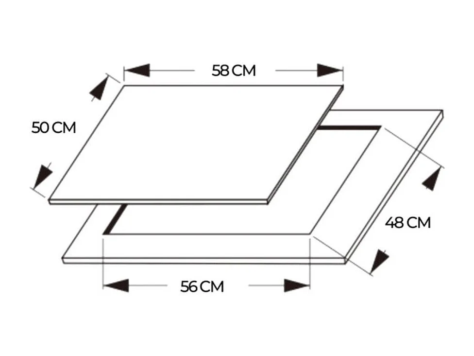 Placa de gas Cecotec Bolero Squad G 3200F 6250W 3 fuegos inox 58 cm