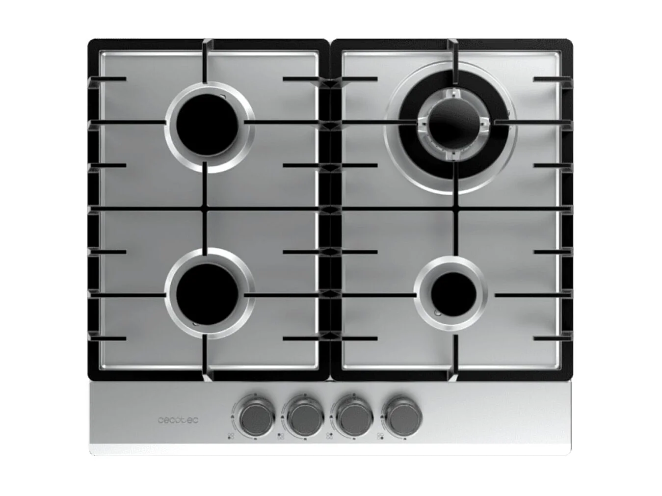 Placa de gas Cecotec Bolero Squad G 4200F 8000W 4 fuegos inox 58 cm