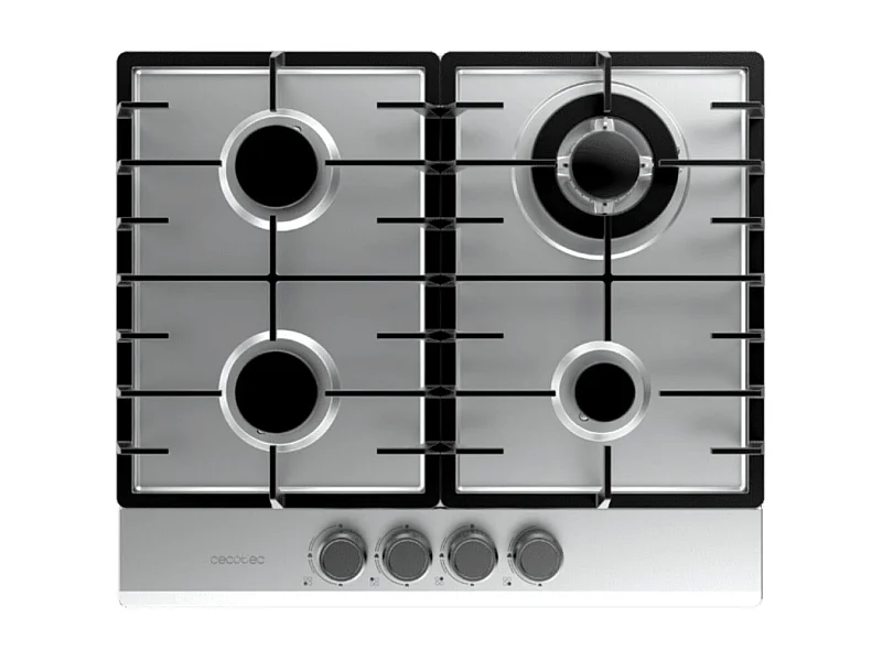 Placa de gas Cecotec Bolero Squad G 4200F 8000W 4 fuegos inox 58 cm