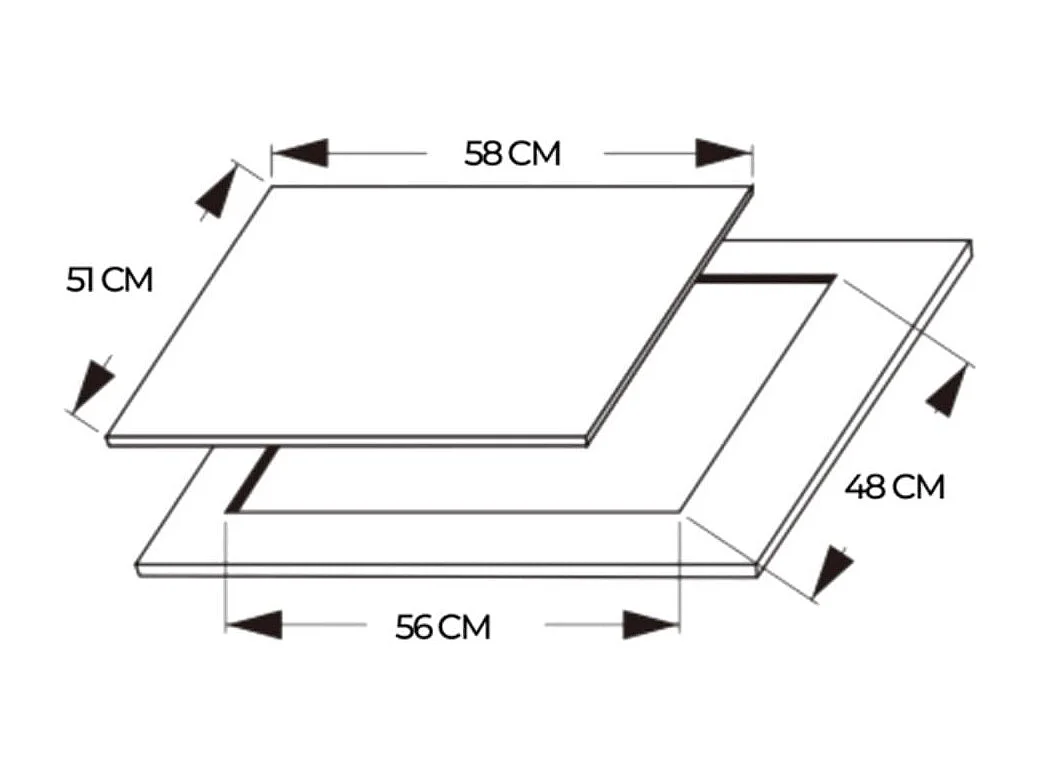 Placa de gas Cecotec Bolero Squad G3200F Glass Black 6250W 3 fuegos 58 cm negro