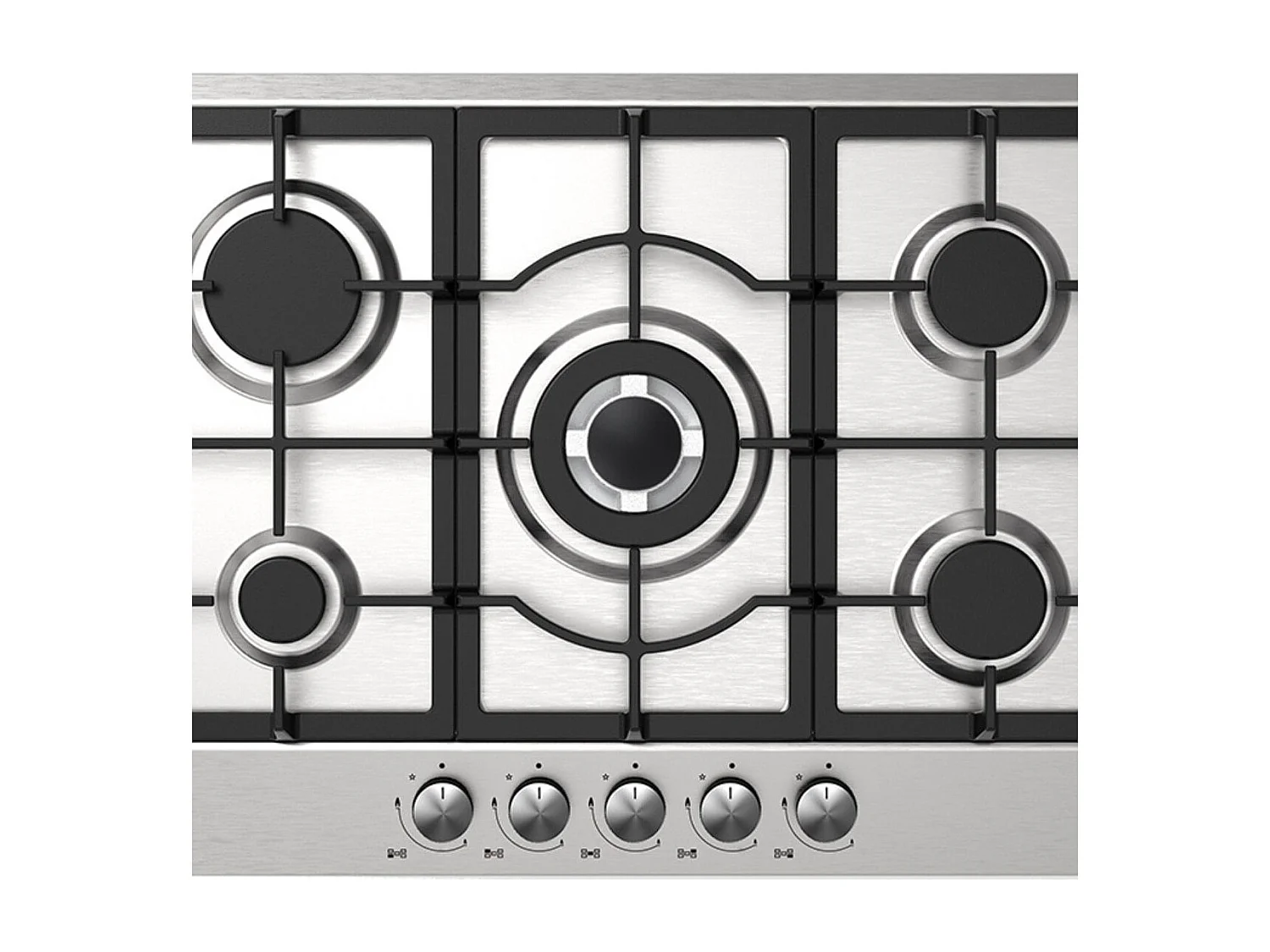 Placa de gas Svan SGW57500X 11500W 5 fuegos inox 75 cm