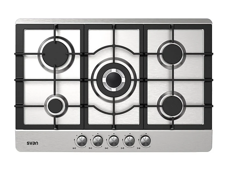 Placa de gas Svan SGW57500X 11500W 5 fuegos inox 75 cm