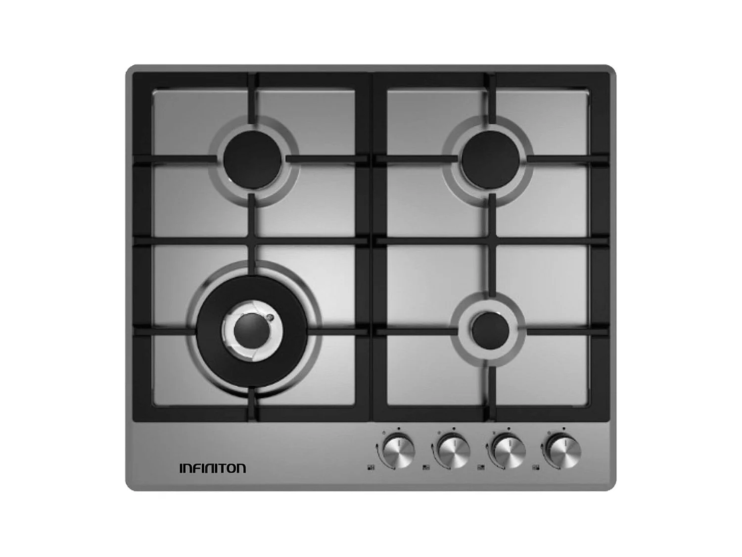 Encimera de gas Infiniton GASDL4 6050W 4 fuegos inox 60 cm
