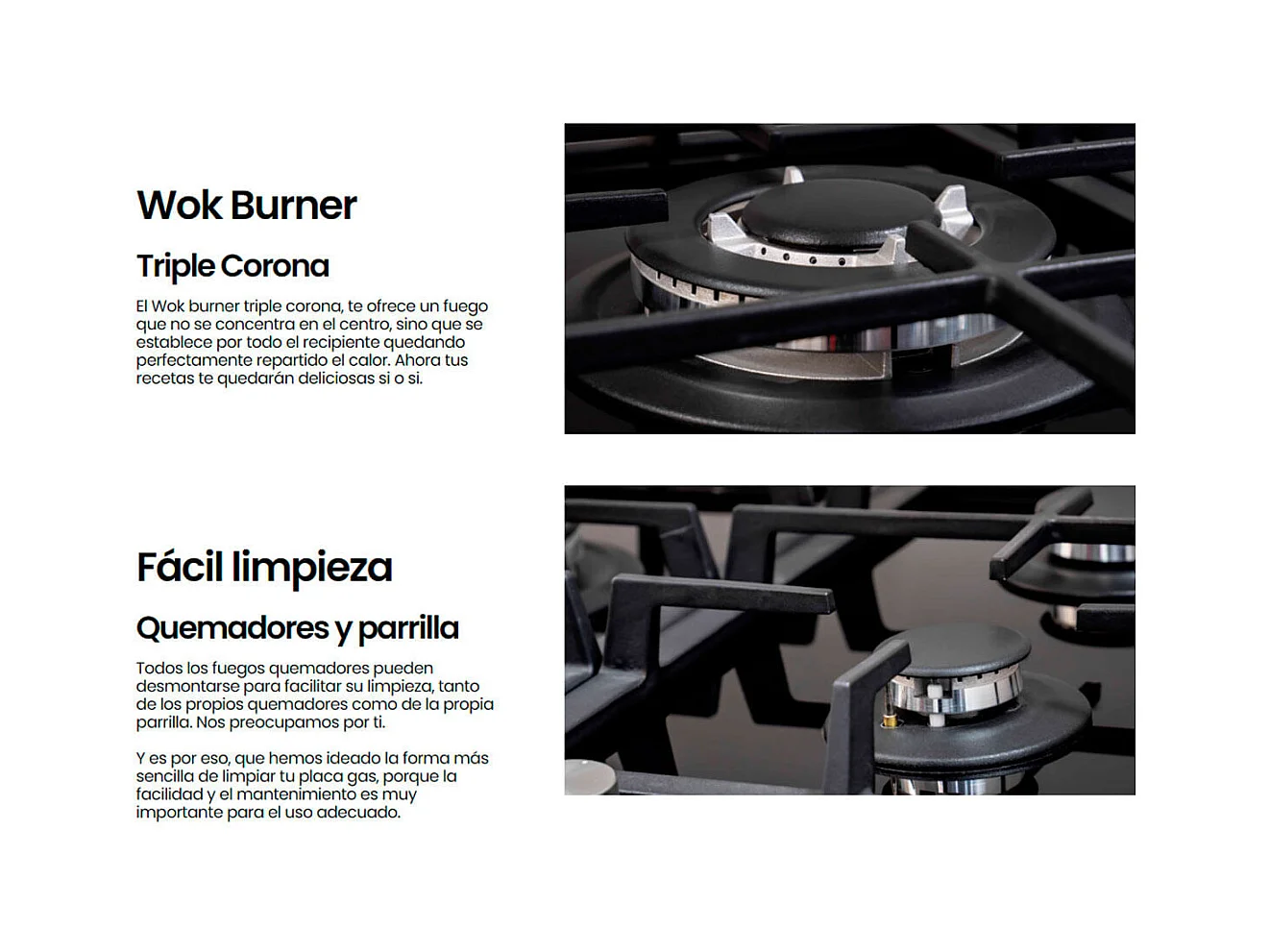 Encimera de gas Infiniton GASDL4 6050W 4 fuegos inox 60 cm