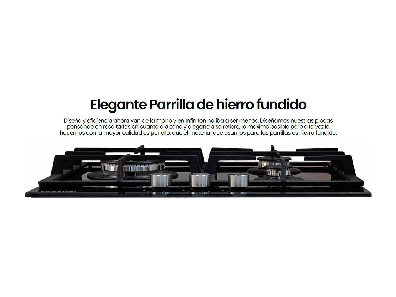 Encimera de gas Infiniton GASDL4 6050W 4 fuegos inox 60 cm