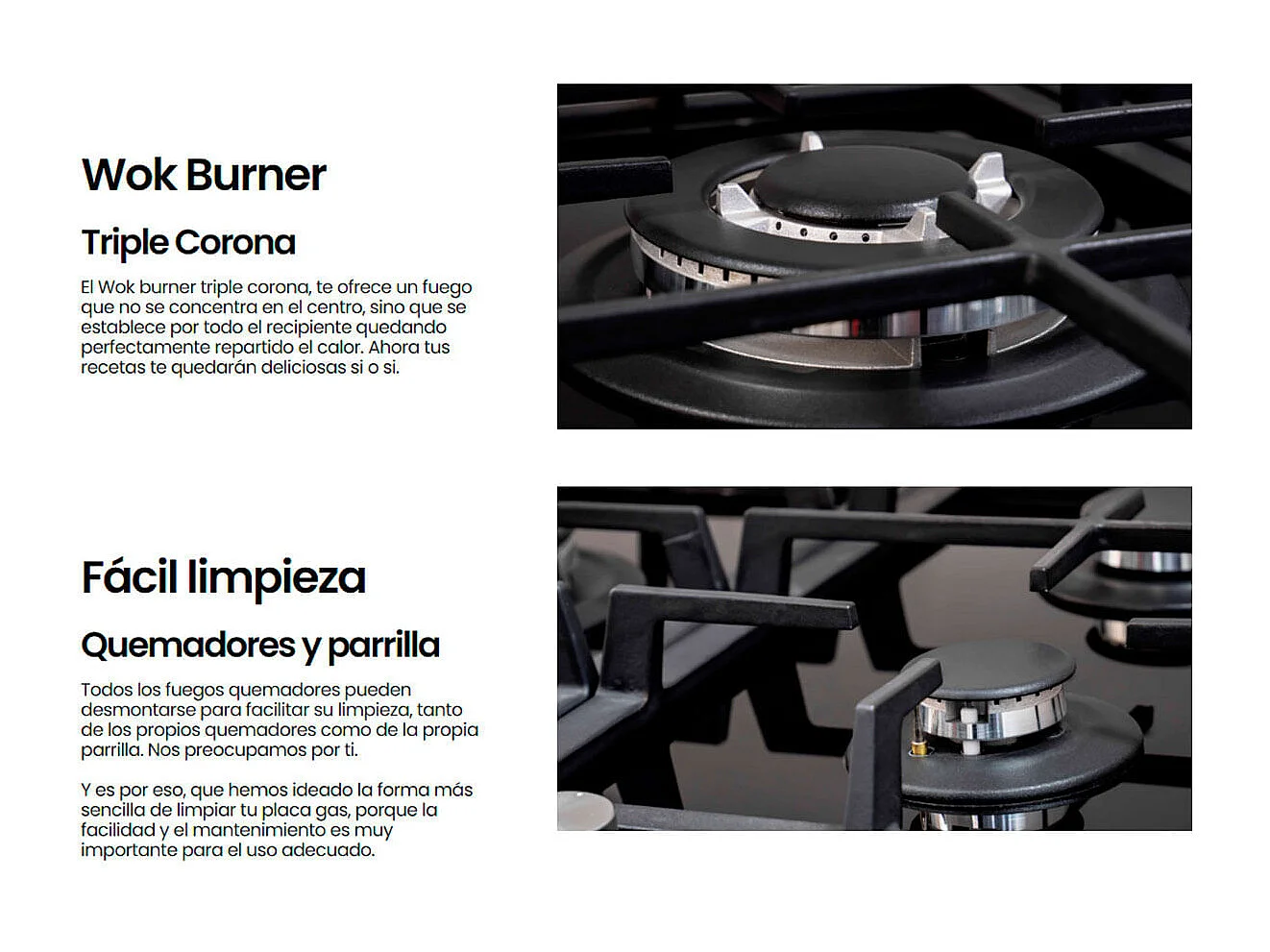 Encimera de gas Infiniton GASDL4 6050W 4 fuegos inox 60 cm