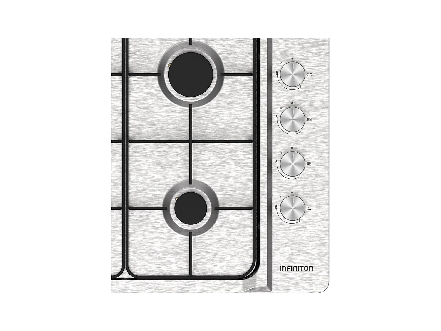 Placa de gas Infiniton GAS4BNAI 4 zonas acero inoxidable 60 cm