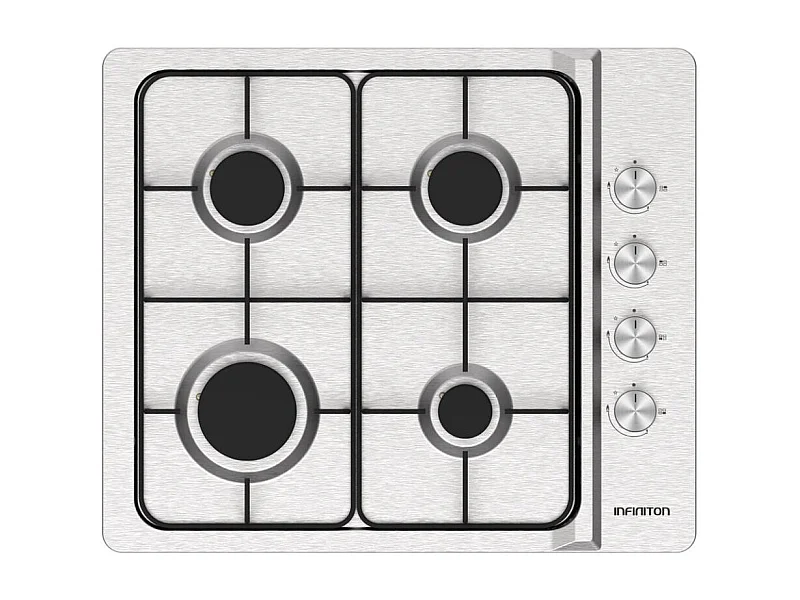 Placa de gas Infiniton GAS4BNAI 4 zonas acero inoxidable 60 cm