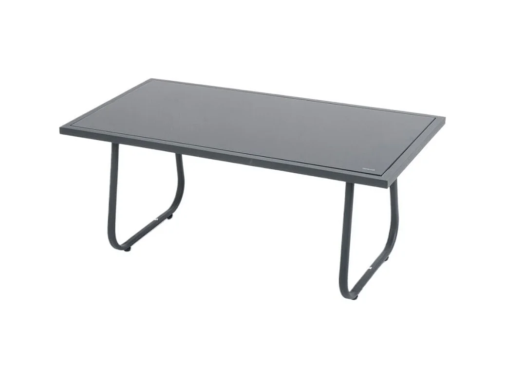 Conjunto de jardín Lazio sofá doble + 2 sillas + mesa gris/negro