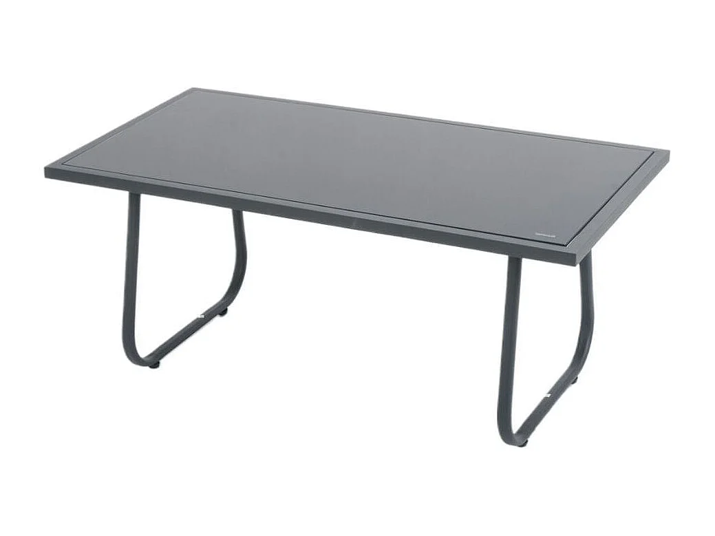 Conjunto de jardín Lazio sofá doble + 2 sillas + mesa gris/negro