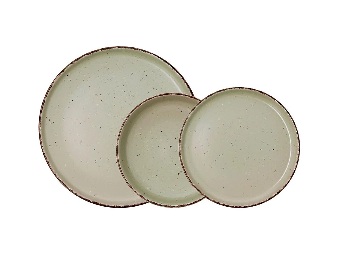 Vajilla Duna Quid 12 piezas 4 servicios cerámica verde