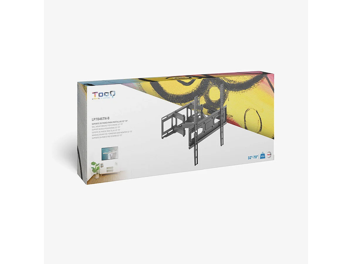 Soporte de TV TooQ LP7846TN-B 32''-70'' inclinable y pivotable negro
