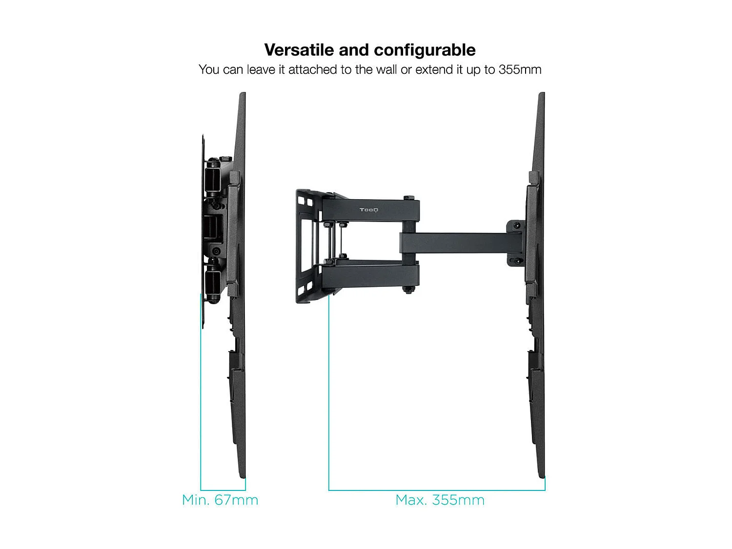 Soporte de TV TooQ LP7846TN-B 32''-70'' inclinable y pivotable negro