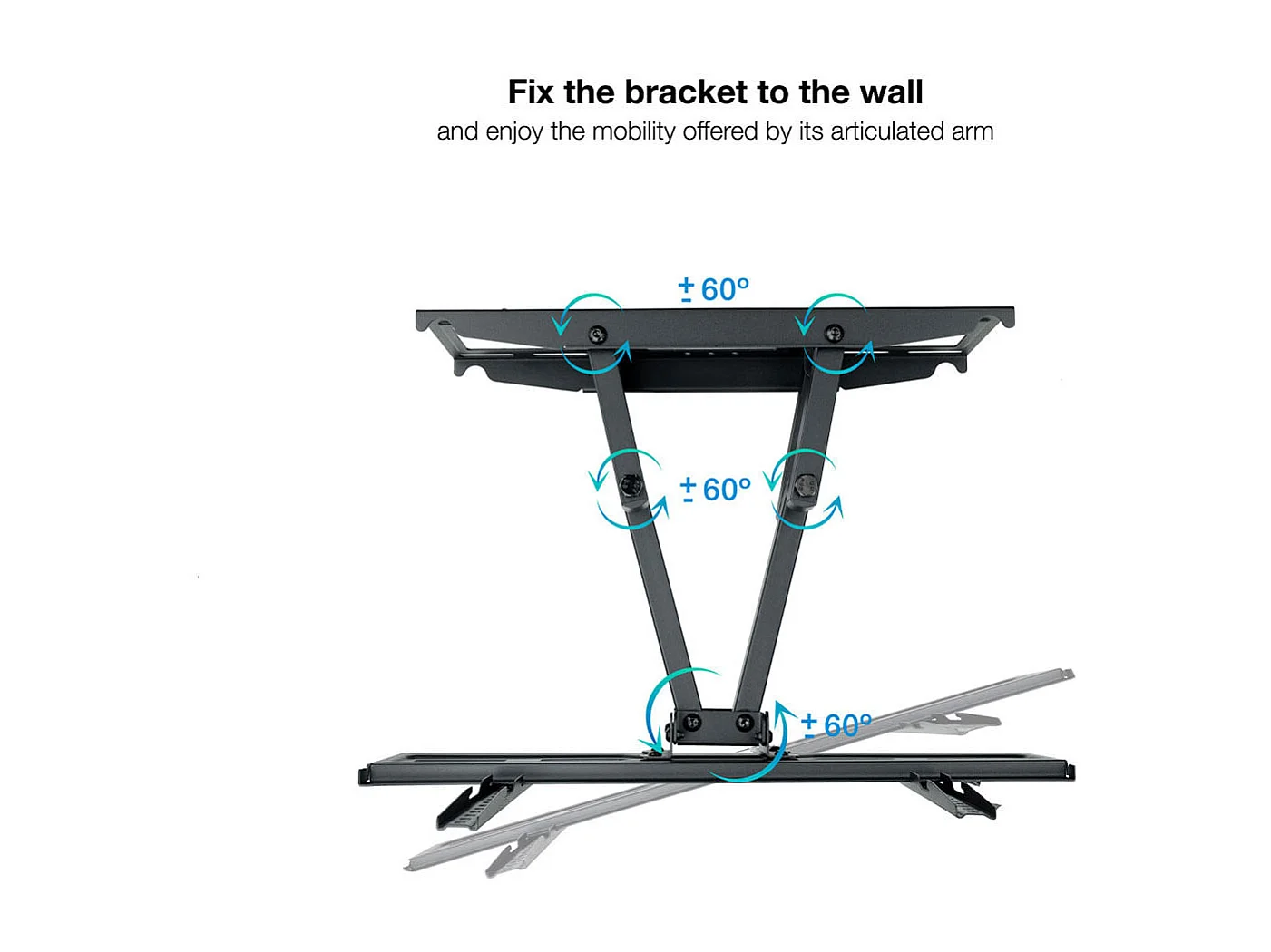 Soporte de TV TooQ LP7846TN-B 32''-70'' inclinable y pivotable negro