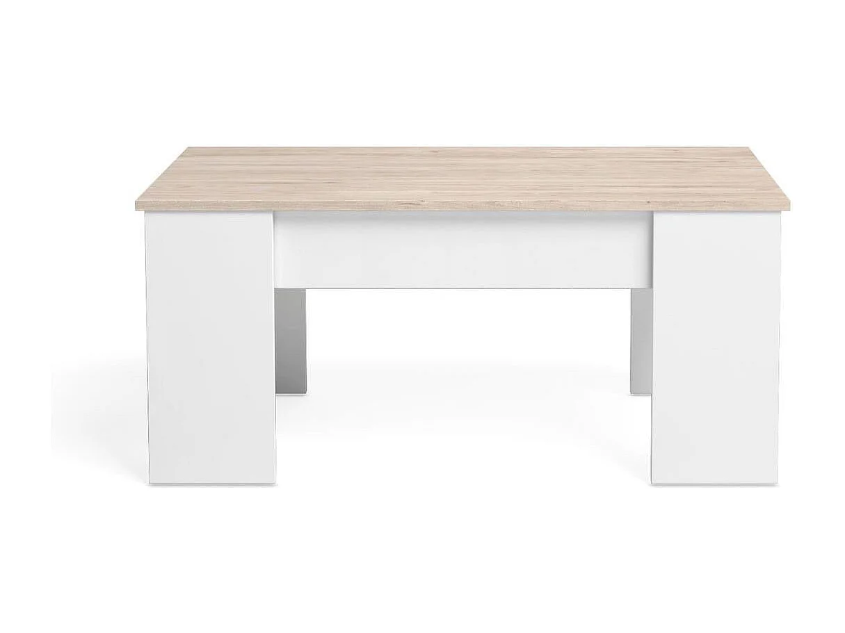 Mesa de centro Gala elevable blanco mate/sahara 45x100x50 cm