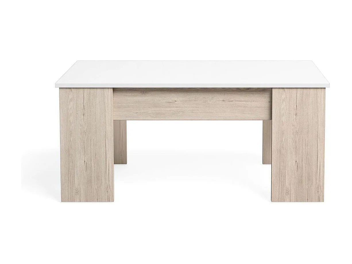 Mesa de centro Gala elevable sahara/blanco mate 45x100x50 cm