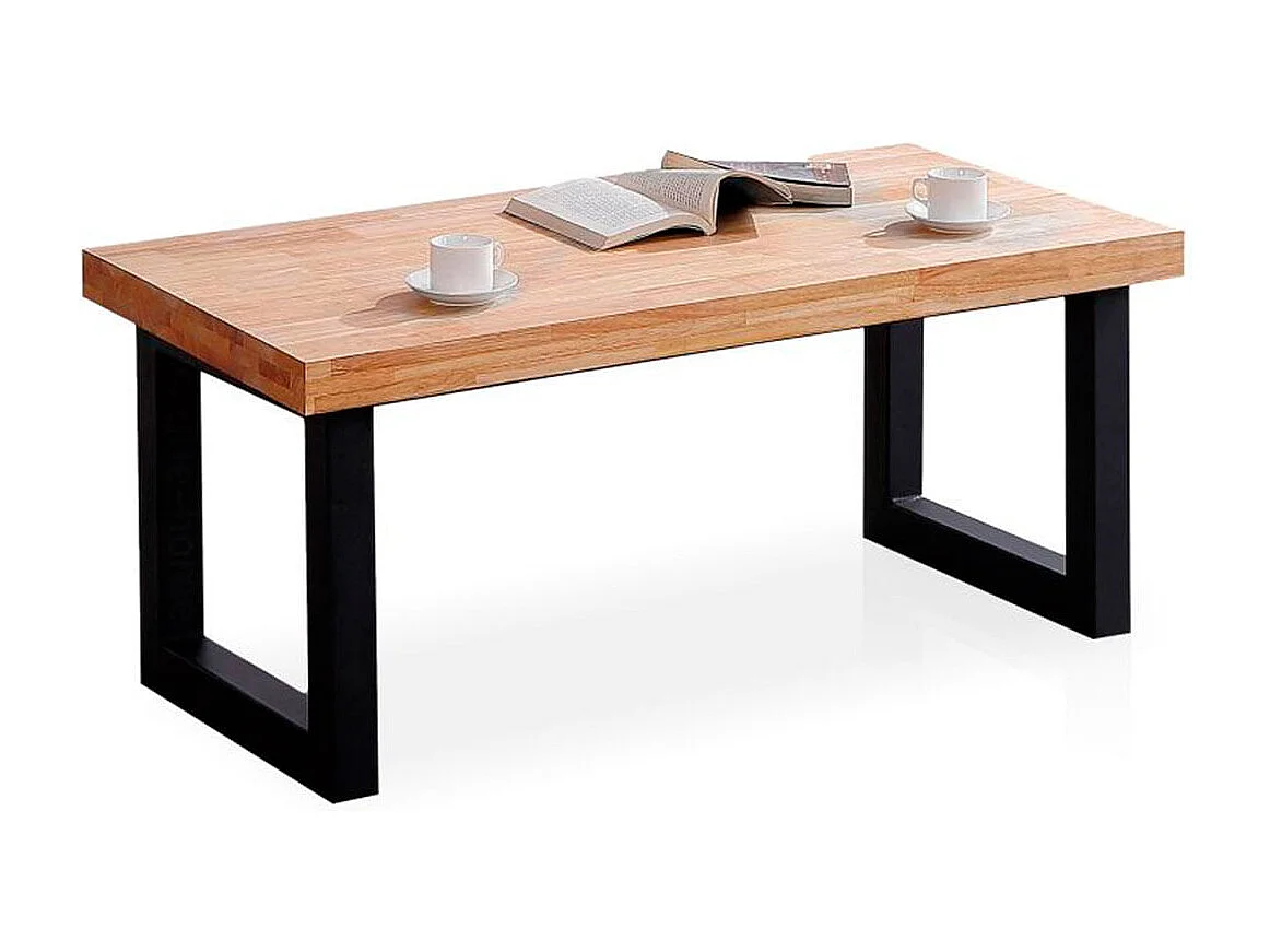 Mesa de centro elevable Loft con hueco de almacenaje roble Nordish/negro 47,5-62x120x60 cm Adec